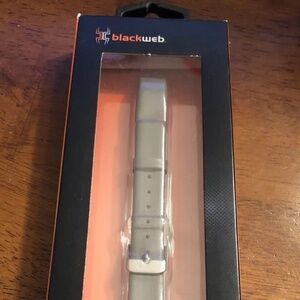 Blackweb Leather Watch Band For Fitbit Alta Gray
